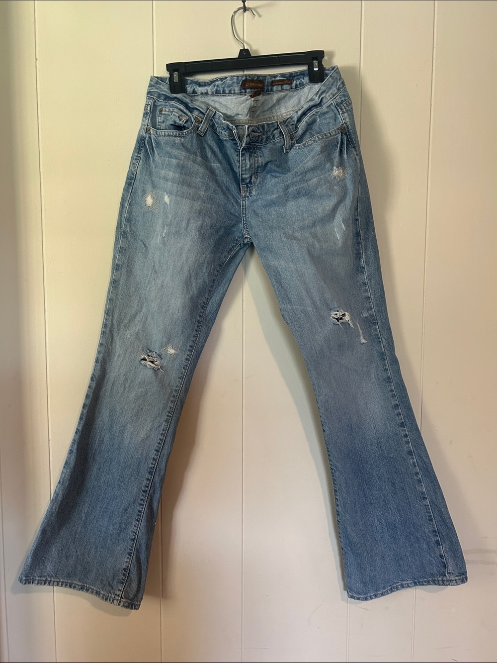 Aeropostale Light Blue Distressed Flare Jeans
